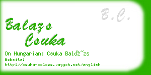 balazs csuka business card